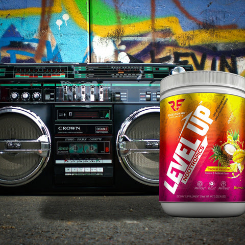 Level Up Nootropics – boombox graffiti promo
