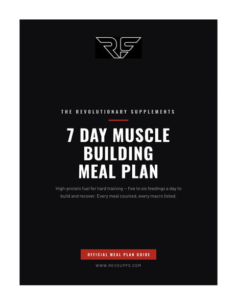 Rev Supps 7-Day Muscle Building Meal Plan – guide cover