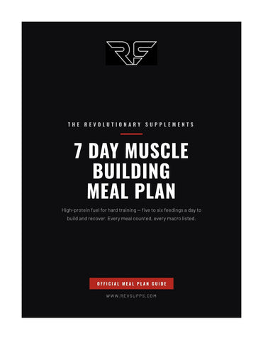 Rev Supps 7-Day Muscle Building Meal Plan – guide cover