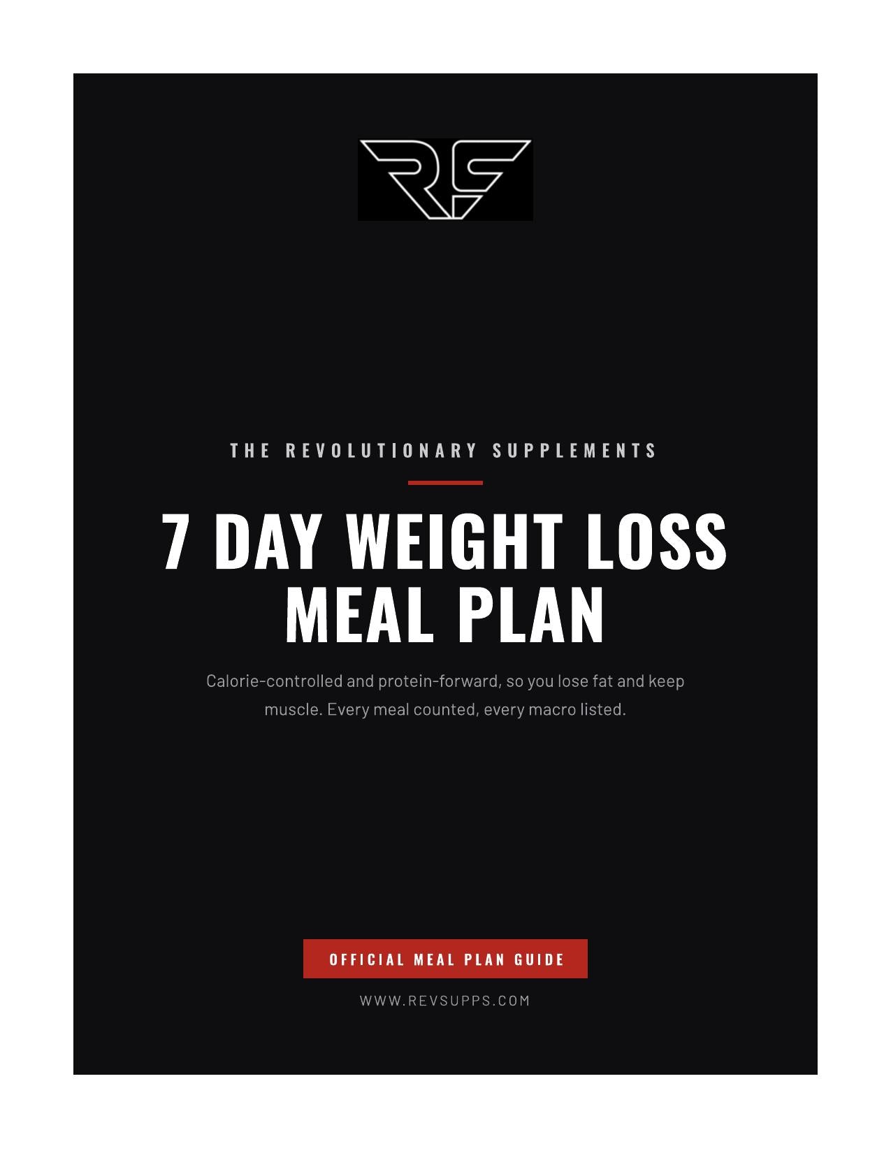 Weight loss plan page 1 preview