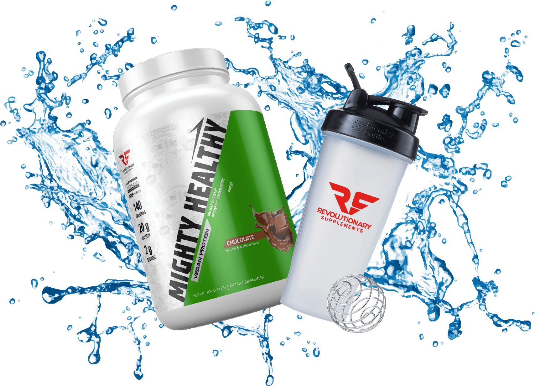 Revolutionary Supplements Mighty Healthy w/ Shaker Bottle
