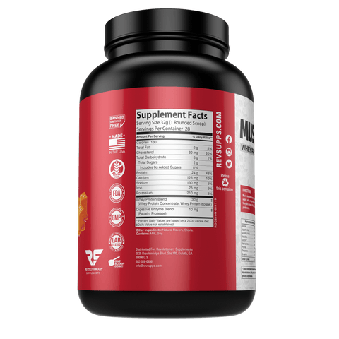 Revolutionary Supplements Post-Workout Muscle Up Whey Protein (2lb)