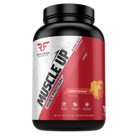 Revolutionary Supplements Post-Workout Salted Caramel Muscle Up Whey Protein (2lb)